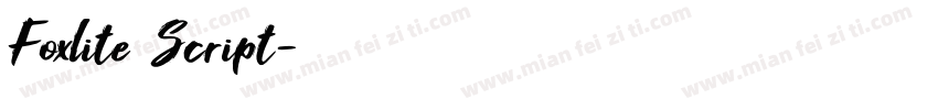 Foxlite Script字体转换